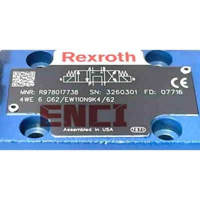 4WE 6 G6X/EW110N9K4/62 R978017738 Bosch Rexroth Valve 4WE6G62/EW110N9K4/62 - Image 1 of 2
