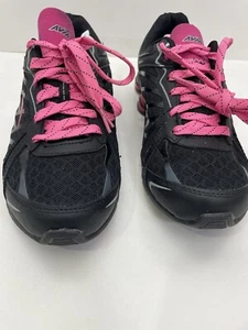Avia womens Sz 9 Black Pink Shock Bound Heel Ladies Shoes Lace Up - Picture 1 of 6