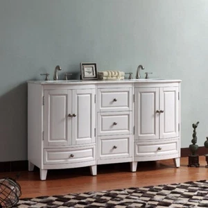 60 Inch Bathroom Vanity with Double Sink (8365W-60CR) - Picture 1 of 5