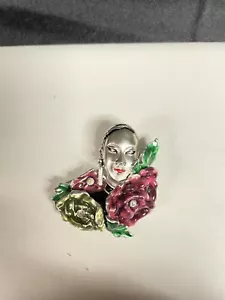 Vintage BOB MACKIE Female Face Brooch - Picture 1 of 5