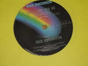 JULIE COVINGTON *RARE OZ 7" 45 ' DON'T CRY FOR ME ARGENTINA ' 1977 VGC+ - Picture 1 of 2