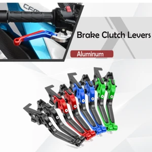 Motorcycle Adjustable Alu Brake Clutch Levers For KAWASAKI GPX250R GPZ250 KLE500 - Picture 1 of 19