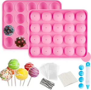 Cake Pop Mold Set of 262 - Including 20 Cavities Silicone Cake Pop Molds, Cake P - Picture 1 of 12