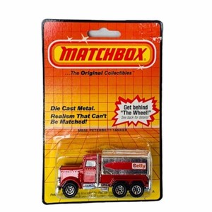 Matchbox Diecast Toy Car Truck Vtg MOC Sealed MB56 Peterbilt Tanker Getty Gas