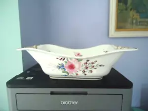 vintage antique royal crown derby posies bone china large fruit bowl 34cm af - Picture 1 of 17