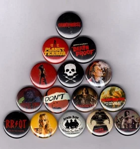 GRINDHOUSE 1" PINS / KNÖPFE (todessicher Planet Terror Tarantino Posterdruck) - Bild 1 von 4