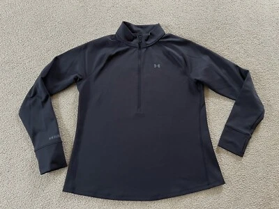 Womens Under Armour Coldgear Base 4.0 Fitted Zip Pullover Black XL - Image 1 of 4