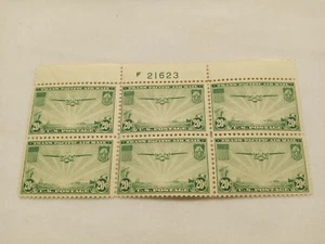 SELLOS USPS - Bloque de placas como nuevo - CORREO AÉREO - C21 (PBC21-1) - Imagen 1 de 2