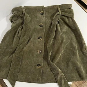 Blush Clothing Playhouse Size 10 Olive Green Corduroy Mini Skirt.VGC - Picture 1 of 5