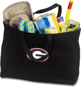Jumbo Georgia Bulldogs Tote Bag or Large Canvas University of Georgia Shopping B - Picture 1 of 4
