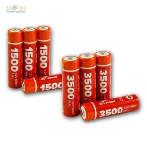 Batterie carine/micro 1,2V, NiMH, tipo AA/tipo AAA, batterie da 1,5/3,5Ah - Foto 1 di 6