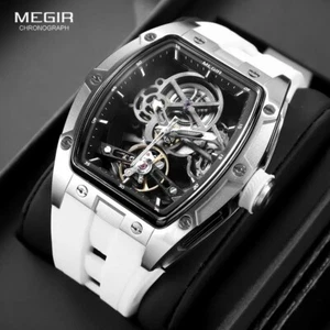 MEGIR Men's Automatic Mechanical Stainless Steel Waterproof Sport Wristwatch - Picture 1 of 12