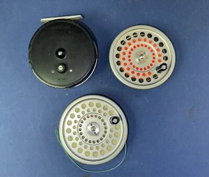HARDY MARQUIS DISC 8 FLY REEL NO 045 + 2 SPARE SPOOLS - Picture 1 of 4