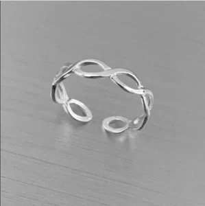 Solid Metal Women's Thin Braided Foot Wear Jewelry Real 925 Sterling Silver - Picture 1 of 6