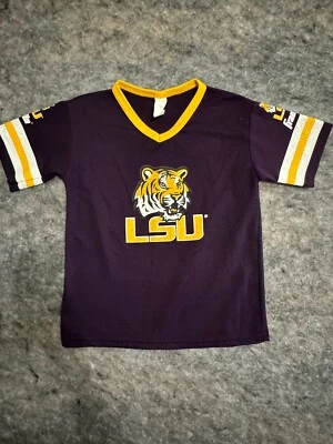 Youth Medium LSU Football Jersey Franklin Tigers Purple Yellow - Image 1 of 4