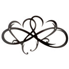 Metal Love Heart Wall Decor for Home or Hotel (Black)