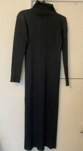Pleats please Issey Miyake long dress black size 2 - Picture 1 of 7