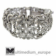Breites massives Jugendstil Silber Armband Frankreich Antik bracelet