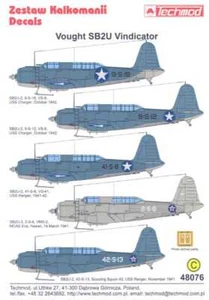 Techmod Decals 1/48 VOUGHT SB2U VINDICATOR w/Photo Etch - Picture 1 of 7