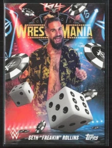 2025 Topps WrestleMania 41 Las Vegas esclusivo Seth Rollins #WM-22 QNTY AVAL - Foto 1 di 2