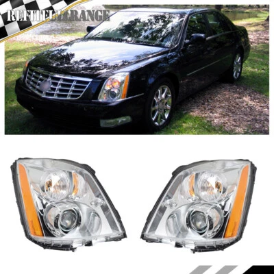 Left&Right Side Headlights Headlamps For 2008 2009 2010 2011 Cadillac DTS HID - Image 1 of 4