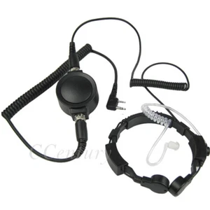 Throat Microphone Mic Headset for Two Way Radio Baofeng UV 5R UV-B5 B6 BIG PTT - Picture 1 of 5