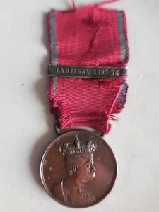 Medaille Umberto I Afrikafeldzug mit Feldzug 1895 96 - Bild 1 von 2