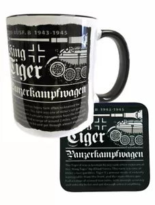 Panzerkampfwagen King Tiger German World War II Tank Mug Coaster Set - Picture 1 of 1