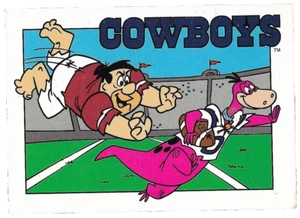 Cardz Flintstones NFL 34 1993 Dallas Schedule Fred Dino - Imagen 1 de 8
