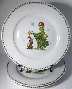 3 Speiseteller Zrike How The Grinch Stole Weihnachten 10 1/2" Neu - Bild 1 von 8