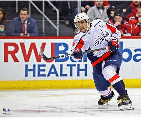 Alex Ovechkin Washington Capitals Unsigned 700th NHL Goal Shooting Photograph Cover
