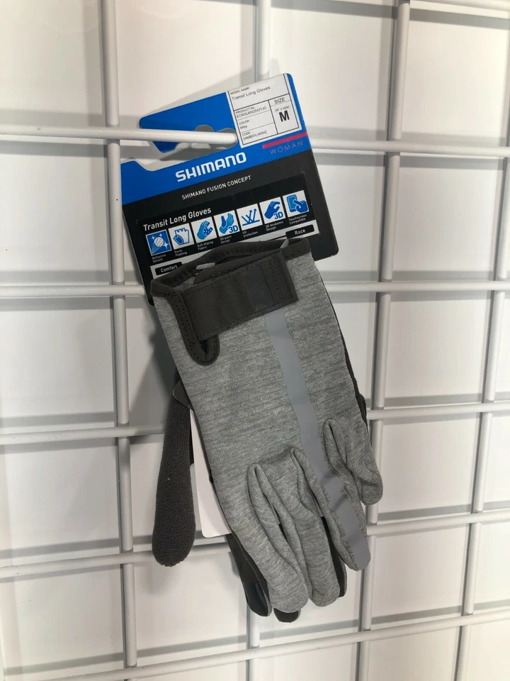 Guantes largos Shimano Transit gris aleación talla mediana para mujer nuevos con etiquetas Foto 1 de 4