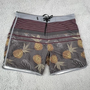 Pantalones cortos de natación Hurley Phantom para hombre 38 con estampado de piña cordón de surf - Imagen 1 de 5