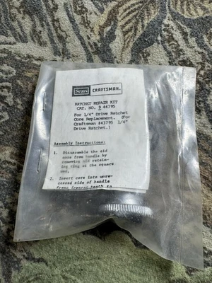 New VTG Craftsman 44795 1/4” Drive Ratchet Repair Kit Core Replacement for 43795 - Image 1 of 3