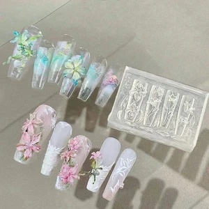 3D Mold Silicone Nail Art Decorations DIY Flower Design Templates Mold For Na-ad - Picture 1 of 17