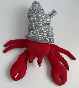 NMA Hermit Crab Plush – Red with Grey Shell Sea Life Toy – Collectable Gift - Picture 1 of 7
