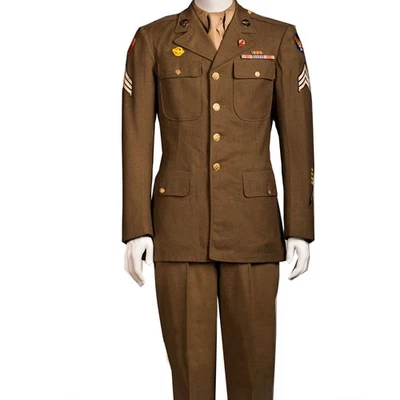 WWII US Army Air Forces Dress Uniform World War1 Uniform Army Brown Uniform - Image 1 of 3