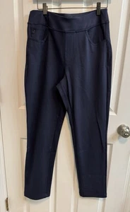 Belle By Kim Gravel 12 Perfect Ponte Straight Leg 5-pockets Brown Pants A623553 - Picture 1 of 14