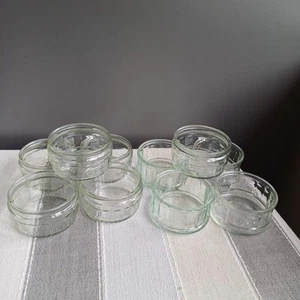10 Clear Glass Ramekins Gu Pots for Cooking Crafting Weddings Events Pre-loved - Picture 1 of 12