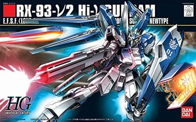 BANDAI Japan HGUC 1/144 RX-93-v2 Hi-v Gundam Plastic Model Kit - Immagine 1 di 4