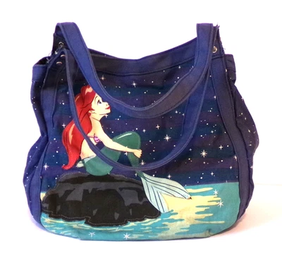 DISNEY LITTLE MERMAID STARRY NIGHT HOBO BAG PURSE EXCELLENT PRE-OWNED CONDITION - Image 1 of 4