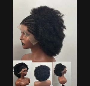 Women Natural Afro Full Frontal Wig Pair By 13*4 Font, 10 Inch Next Day Delivery - Picture 1 of 13