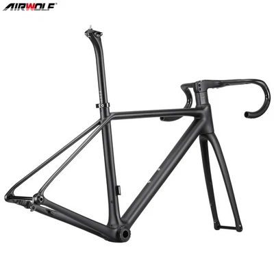 Bicicleta de estrada Airwolf T1200 carbono quadro 700x32c corrida escalada 800g - Imagem 1 de 4