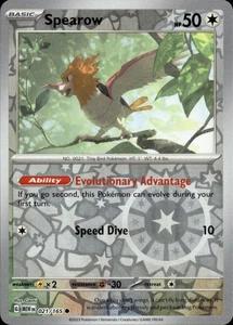 Pokemon Spearow 021/165 Holograma Inverso - Casi Nuevo - Imagen 1 de 1