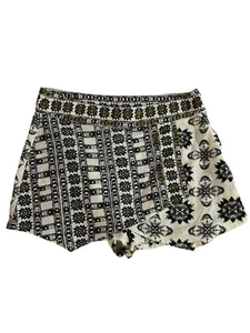 FREE PEOPLE Skort tessuto largo tribale avorio cotone ricamato taglia 4 - Foto 1 di 5