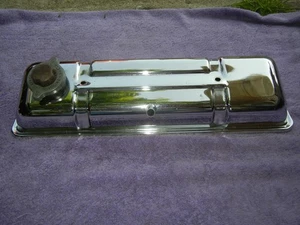 Triumph TR4A Chrome Valve Cover With Fill Cap - Picture 1 of 24