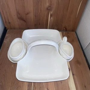 Vintage WP USA 1985 bianco cesto tessuto modello crema e zucchero set cesto fattoria cottage - Foto 1 di 15