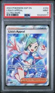 PSA 9 Pokémon Lisia's Appeal #234/191 Surging Sparks Holo Ultra Rare 2024 Mint - Bild 1 von 2