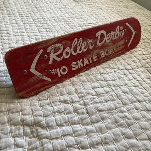 Vintage 60’s 70’s Red Wooden Roller Derby #10 Skateboard with Steel Wheels - Bild 1 von 5