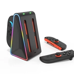 4 in 1 Smart Charger for NS2 Controllers with RGB For Lighting Features - Zdjęcie 1 z 7